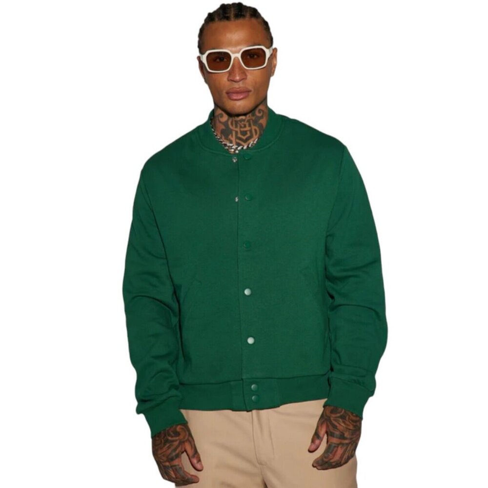 Tyson Fleece Bomber Jacket Green Men's